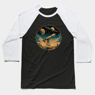 Astronomer - Telescope Baseball T-Shirt